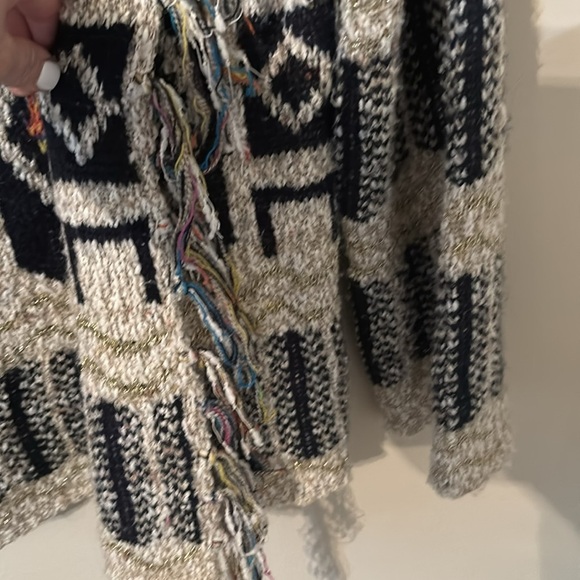 Anthropologie Moth Spectra Fringe Cardian Sweater - Picture 2 of 7